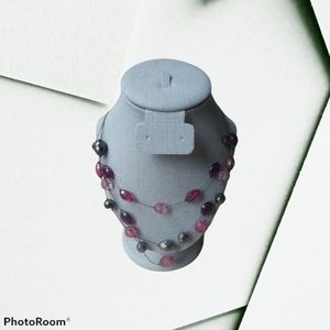 Purple beads necklace